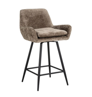 Draai Barstoel Linsey Stone Chenille - Laag