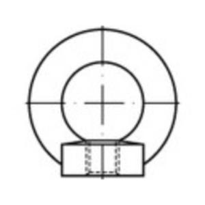 TOOLCRAFT TO-5381595 Ringmoeren M16 DIN 582 Staal Thermisch verzinkt 10 stuk(s)