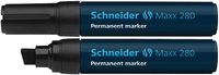 Schneider Schreibgeräte Maxx 280 permanente marker Beitelvormige punt Zwart - thumbnail