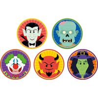 50x Horror/Halloween versiering/decoratie bierviltjes clown/duivel/heks/vampier/zombie van karton