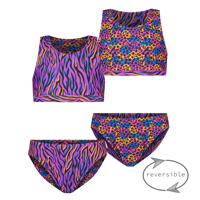 Just Beach Meisjes bikini reversibel - Funky zebra