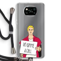 Gimme a call: Xiaomi Poco X3 Pro Transparant Hoesje met koord