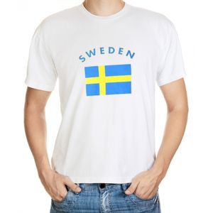 Wit t-shirt Zweden heren
