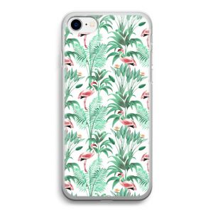 Flamingo bladeren: iPhone SE 2020 Transparant Hoesje