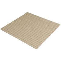 Urban Living Badkamer/douche anti slip mat - rubber - voor op de vloer - beige - 55 x 55 cm   -