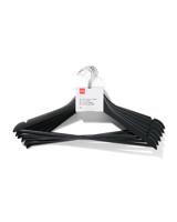 HEMA Kledinghangers zwart hout - 6 stuks (zwart)