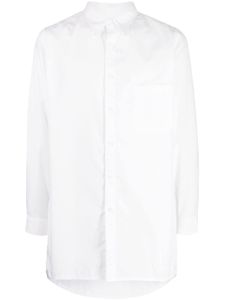 Yohji Yamamoto chemise mi-longue en coton - Blanc