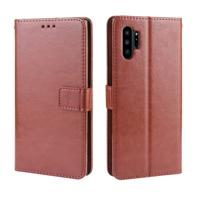 Retro Crazy Horse textuur horizontale Flip lederen case voor Galaxy Note10 Pro met houder & kaartsleuven & fotolijstjes (bruin)