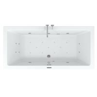 Riho Easypool 3.1 Lusso whirlpoolbad rechts 180x80cm hydro 6+4+2 aero 11 colour speaker touch bediening inclusief poten en afvoer wit B036004005