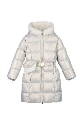 Le Chic winter winterjas meisjes - zilver - Bodhi - furry tas