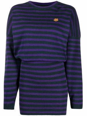 Kenzo robe courte à rayures - Violet