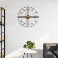 VidaXL Wandklok ø60 cm ijzer zwart