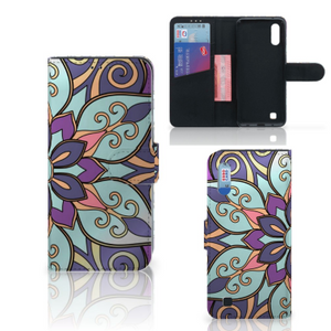 Samsung Galaxy M10 Hoesje Purple Flower