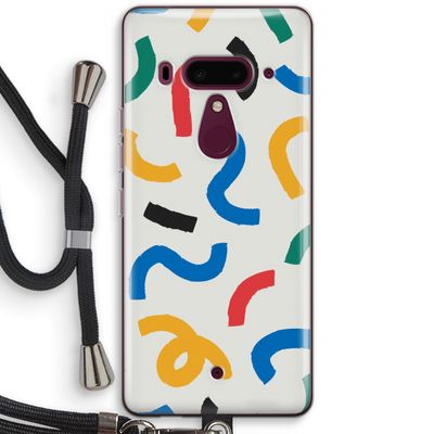 Illustratieve pop 2: HTC U12+ Transparant Hoesje met koord