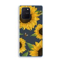 Sunflower and bees: Samsung Galaxy Note 10 Lite Transparant Hoesje