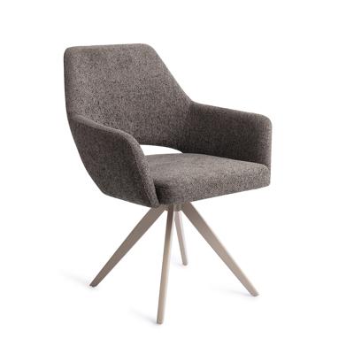 Jesper Home Draaibare Eetkamerstoel 'Yanai' Turn Beige, kleur Amazing Grey