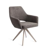Jesper Home Draaibare Eetkamerstoel 'Yanai' Turn Beige, kleur Amazing Grey