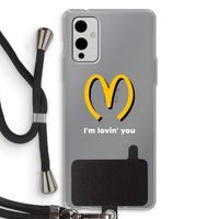 I'm lovin' you: OnePlus 9 Transparant Hoesje met koord