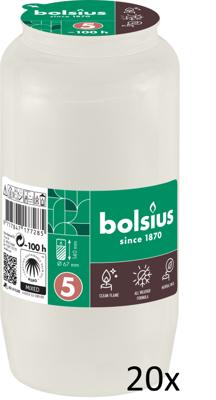 Bolsius Herdenkingslicht compo nr 5 transparant 20 stuks