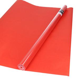 Bellatio decorations Inpakpapier - rood - unikleur - 200x70 cm - cadeaupapier