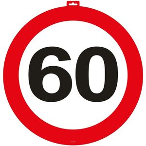 60 Jaar verkeersbord deurbord 47 cm