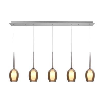 Highlight HanglampBelle nikkel 5-lichts recht - H5142.28