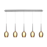 Highlight HanglampBelle nikkel 5-lichts recht - H5142.28