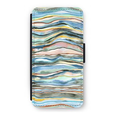 Watercolor Agate: iPhone 12 Flip Hoesje