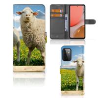 Samsung Galaxy A72 | Telefoonhoesje | Met pasjeshouder | Schaap en Lammetje