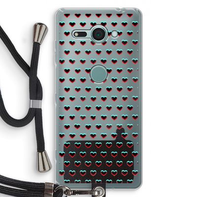 Hartjes: Sony Xperia XZ2 Compact Transparant Hoesje met koord