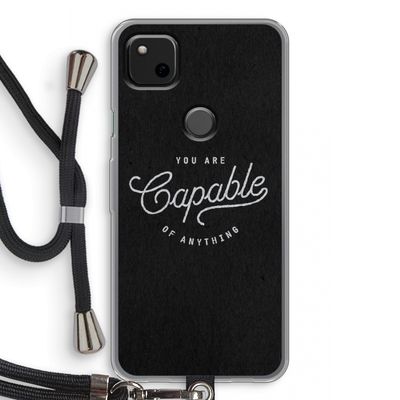 Capable: Pixel 4a Transparant Hoesje met koord