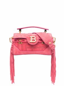 Balmain sac à main B-Buzz 19 à franges - Rose