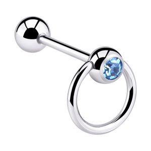 Slave-Barbell met jeweled ball Chirurgisch Staal 316L Barbells