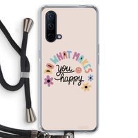 Happy days: OnePlus Nord CE 5G Transparant Hoesje met koord