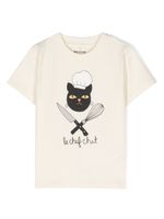 Mini Rodini t-shirt Chef Cat en coton - Blanc