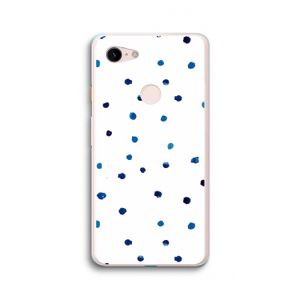 Blauwe stippen: Google Pixel 3 XL Transparant Hoesje