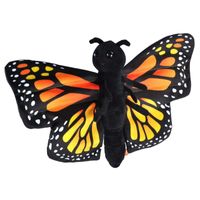 Pluche zwarte monarchvlinder knuffel 20 cm speelgoed   - - thumbnail