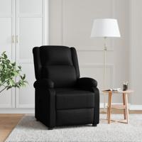 Fauteuil verstelbaar kunstleer zwart - thumbnail
