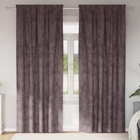 VidaXL Velvet gordijnen met gordijnen 2 pcs bruin 260 x 140 cm fluweel