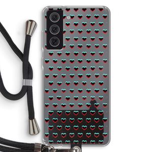 Hartjes: Samsung Galaxy S21 FE Transparant Hoesje met koord