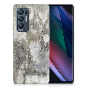 OPPO Find X3 Neo TPU Siliconen Hoesje Beton Print