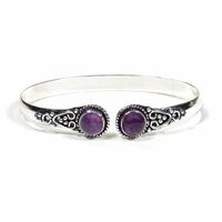 Edelsteen Armband Amethist Ronde Steen