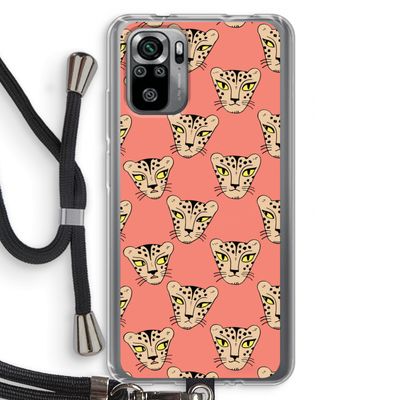 Tijger: Xiaomi Redmi Note 10S Transparant Hoesje met koord