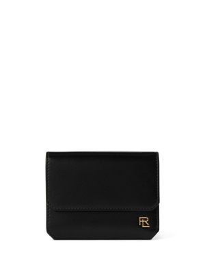 Ralph Lauren Collection portefeuille en cuir à deisgn pliant - Noir