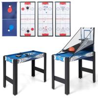 6 In 1 Speeltafel Multi-Spellentafel met Basketbal Biljart Tafeltennis Hockey Sjoelbak Bowling voor Kinderen en Volwassenen