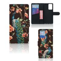Xiaomi Redmi Note 10 Pro | Telefoonhoesje | Met pasjeshouder | Pauw met Bloemen