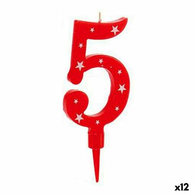 Kaars Cijfer 5 (12 Stuks)