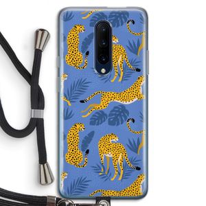 Luipaard: OnePlus 7 Pro Transparant Hoesje met koord