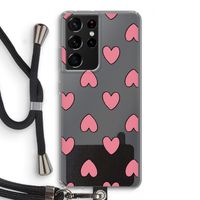 Ondersteboven verliefd: Samsung Galaxy S21 Ultra Transparant Hoesje met koord