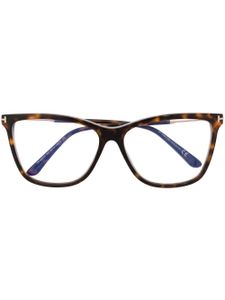 TOM FORD Eyewear lunettes de vue Blue Block Soft Cat-Eye - Marron